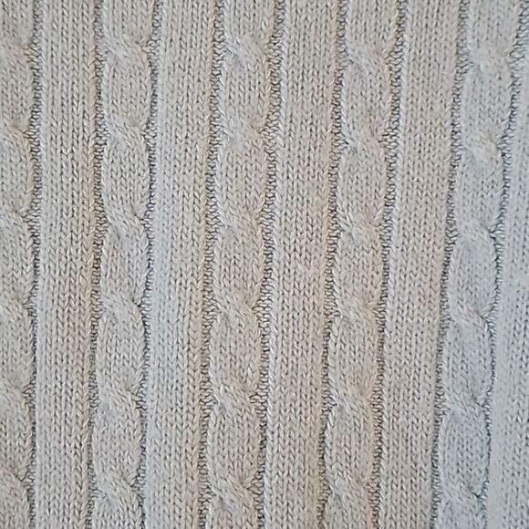 Sag Harbor Long Sleeve Cable Knit Turtleneck Sweater Angola Rabbit Hair Blue M - Picture 6 of 10